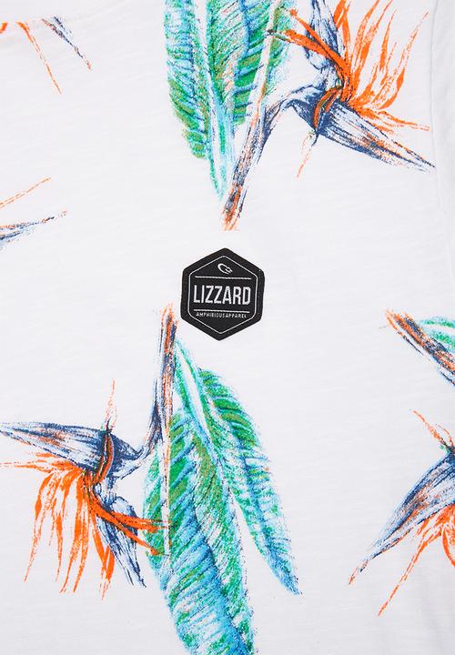 Lizzard - Elijah AOP tee - white