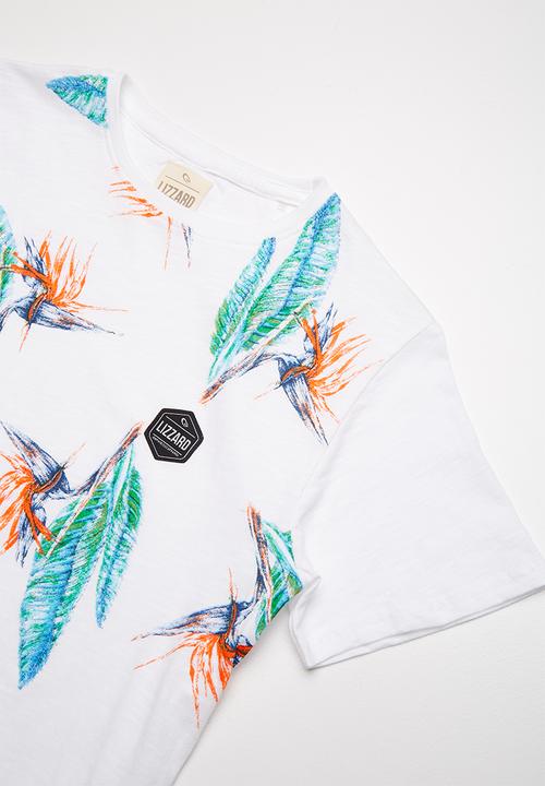 Lizzard - Elijah AOP tee - white