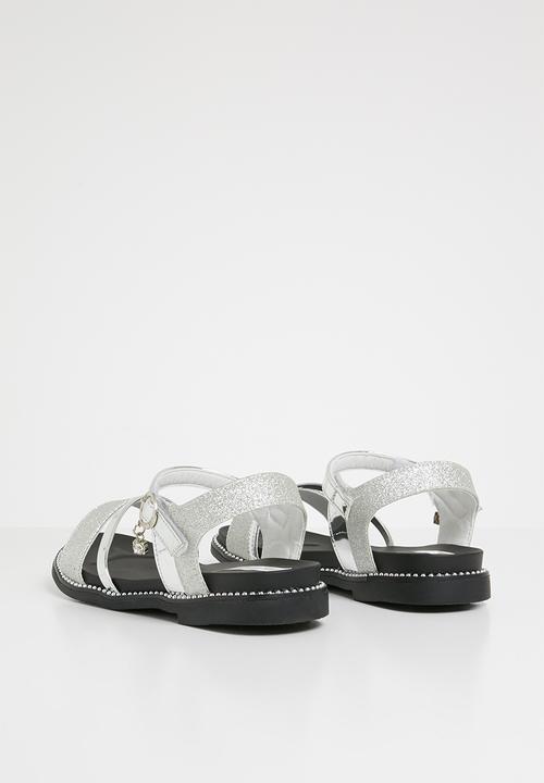 Pop Candy - Metalic crossover sandals - silver