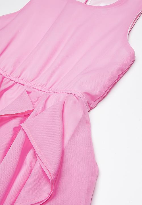 Rebel Republic - Chiffon dress with ruffle detailing - pink