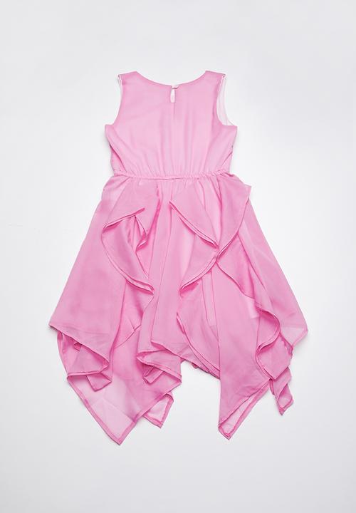 Rebel Republic - Chiffon dress with ruffle detailing - pink