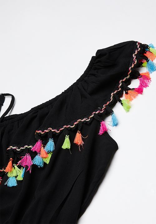 Rebel Republic - Playsuit with tassels - multi