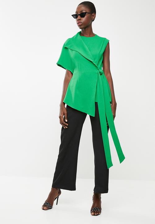 DAVID by David Tlale - Nomzamo flap top short - green