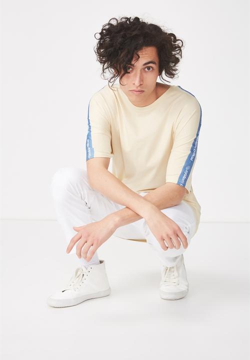 Cotton On - Drop shoulder longline tee- yellow