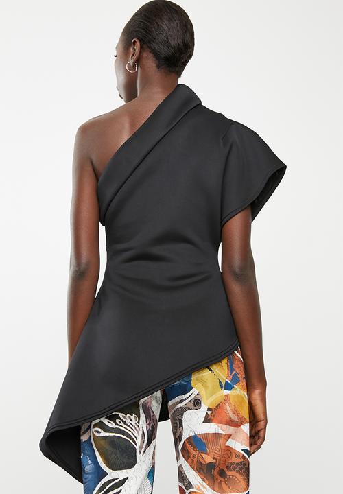 DAVID by David Tlale - Miriam asymmetric top - black