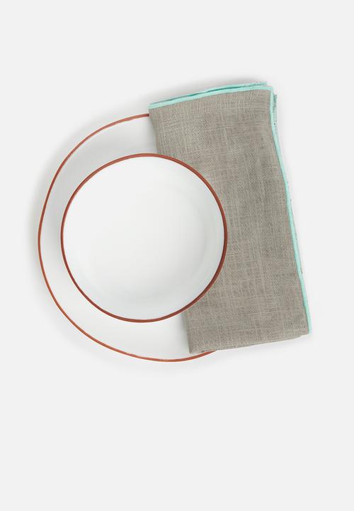 Sixth Floor - Polly napkin set of 4 - multi/grey