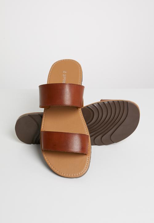 Superbalist - Two strap slide - tan