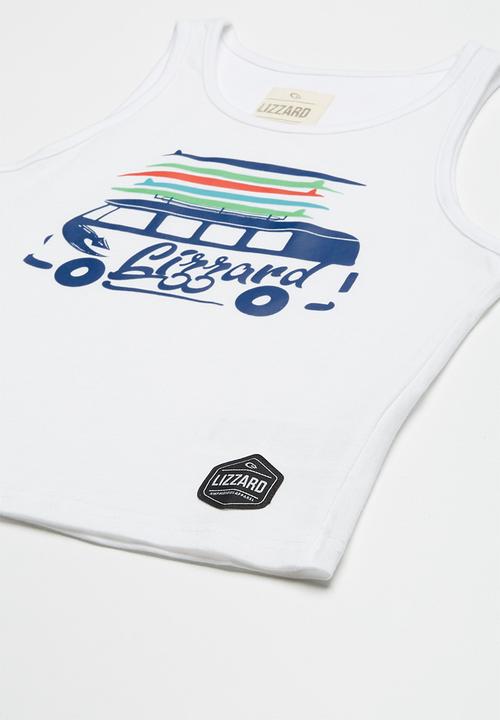 Lizzard - Odion printed vest - white