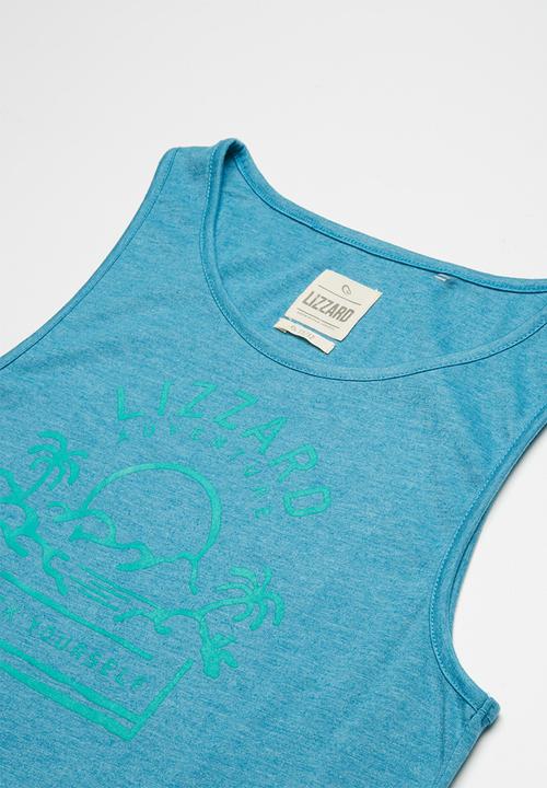 Lizzard - Hyatt printed vest - blue 