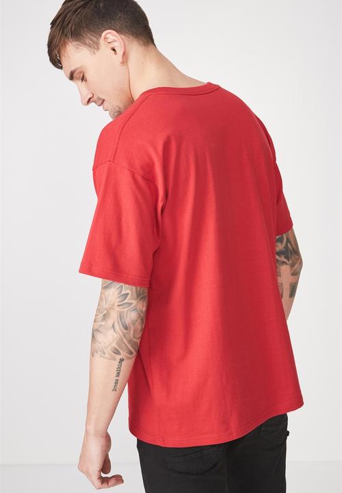 Cotton On - Downtown loose fit tee - red