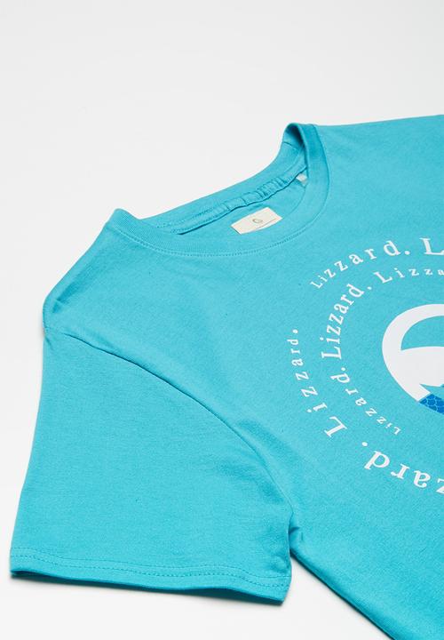 Lizzard - Vegas printed tee - blue