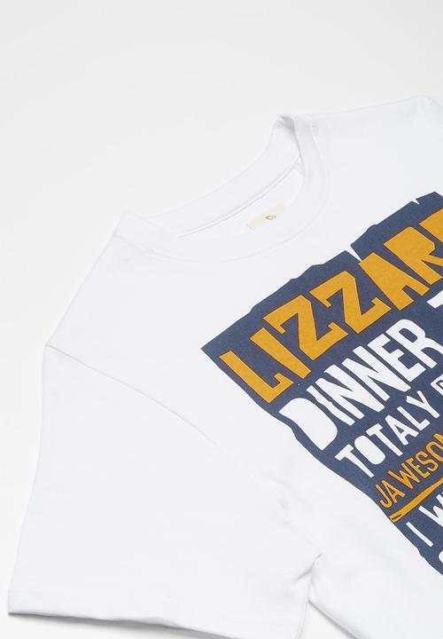 Lizzard - Jawsome printed tee - white