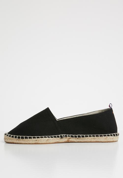 Superbalist - Men's espadrille slip on canvas - black