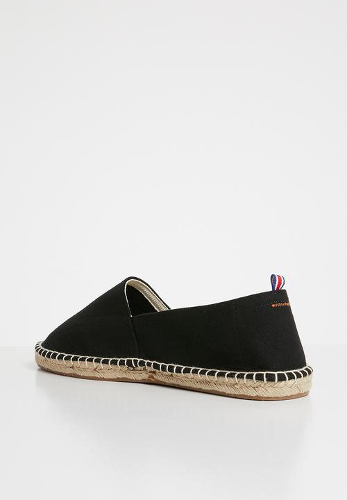 Superbalist - Men's espadrille slip on canvas - black