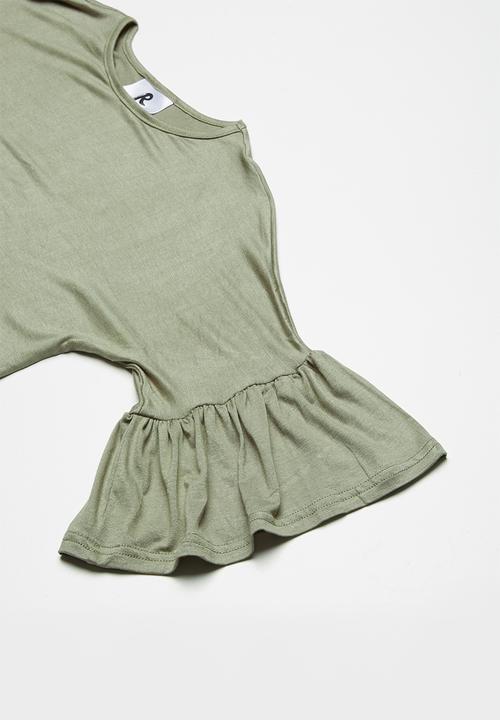 Rebel Republic - Frill detail dress - khaki