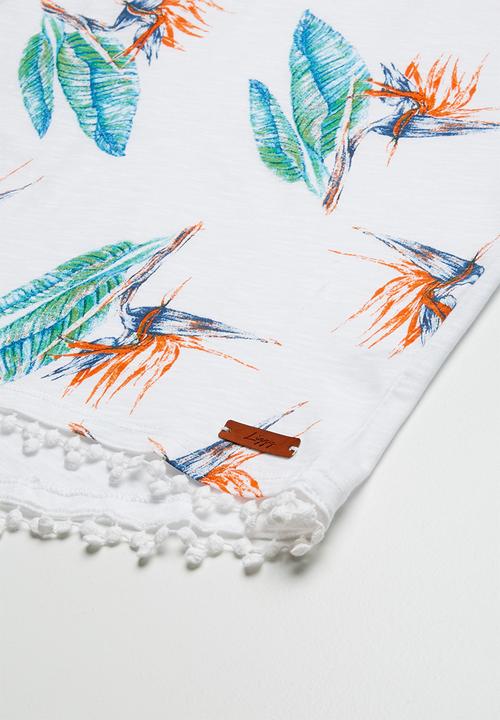 Lizzy - Jendayi printed vest dress - white