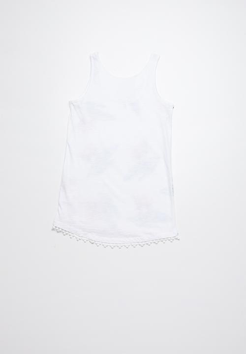 Lizzy - Jendayi printed vest dress - white