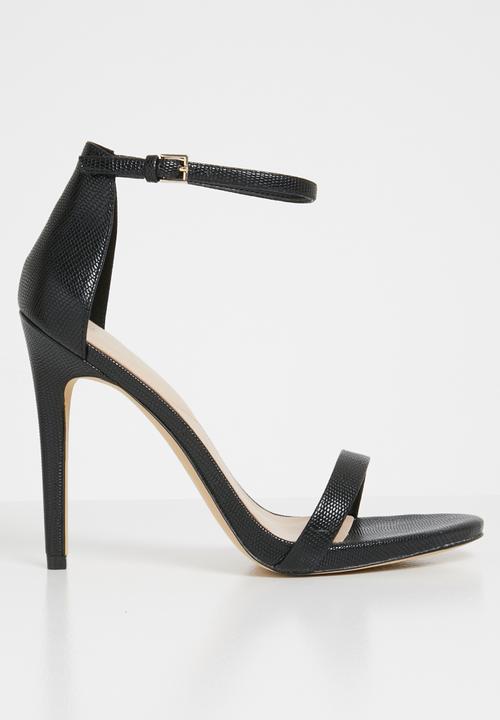 aldo black strap heels