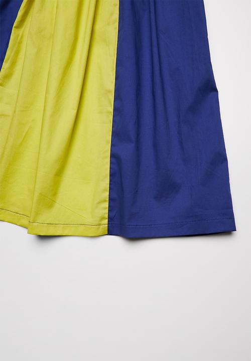 Superbalist - Colourblock smock dress - blue & yellow