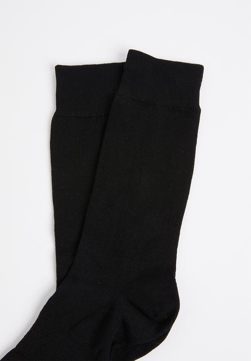 STYLE REPUBLIC - 2 Pack mid calf sock - black