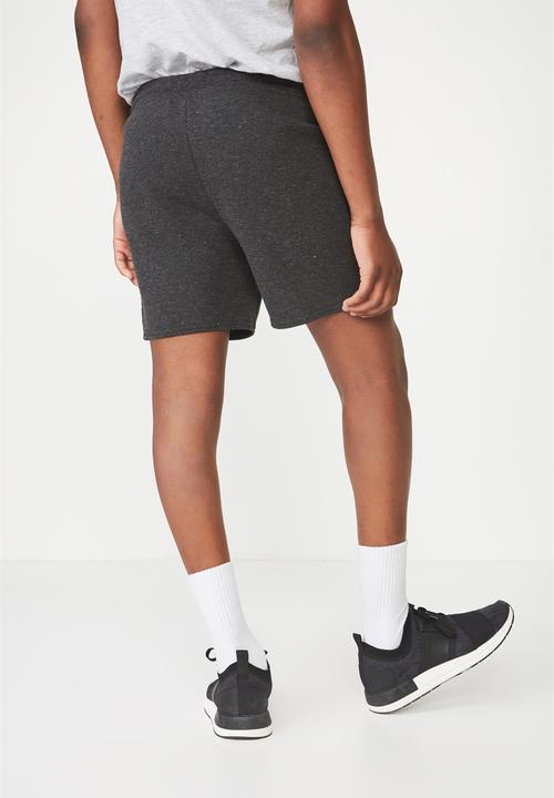 Cotton On - Coar side stripe double knit shorts - black