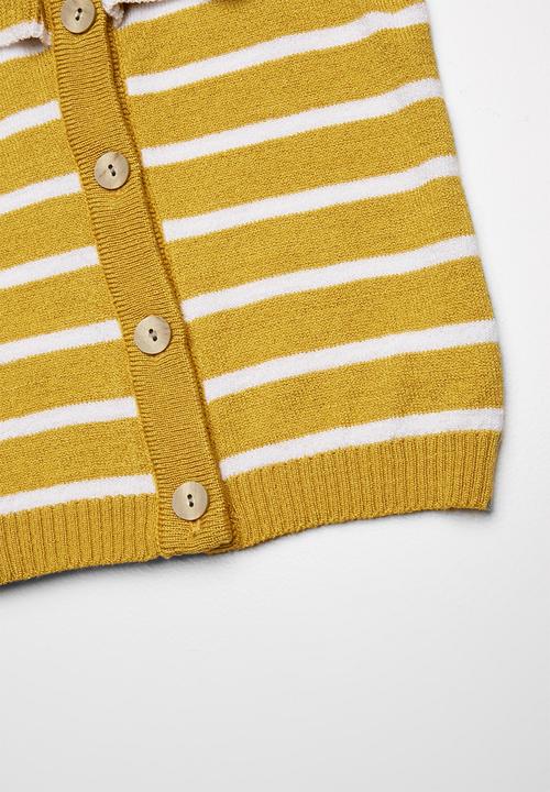 Superbalist - Striped cardigan - yellow & white