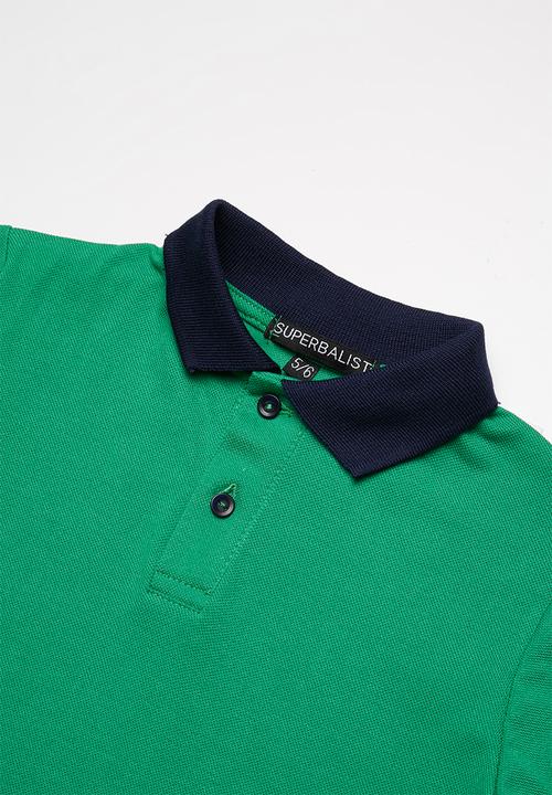 Superbalist - Pique cotton polo shirt - green