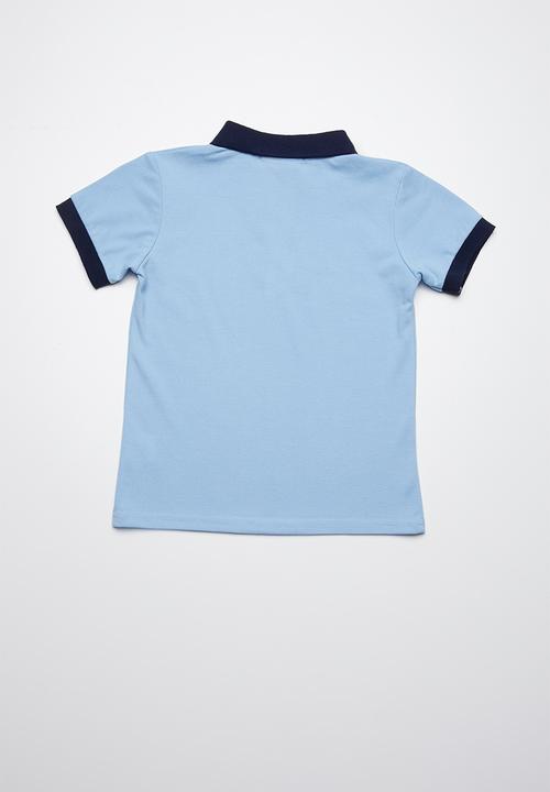 Superbalist - Pique cotton polo shirt - blue