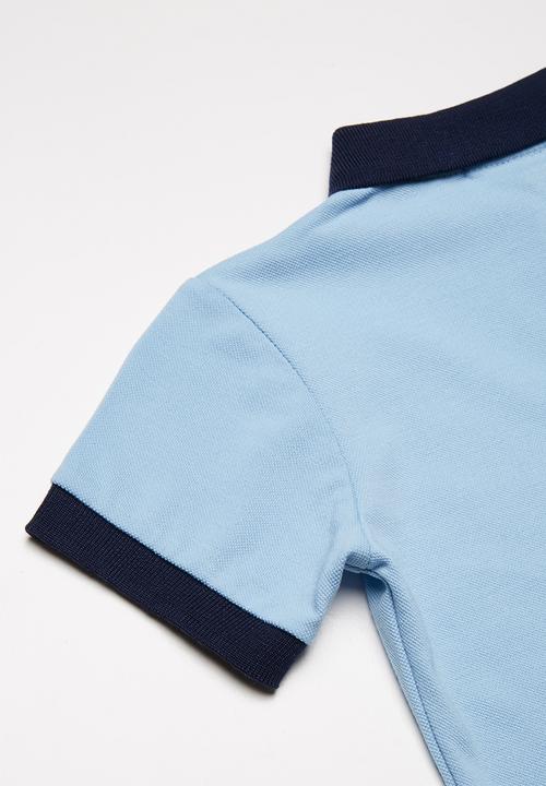 Superbalist - Pique cotton polo shirt - blue