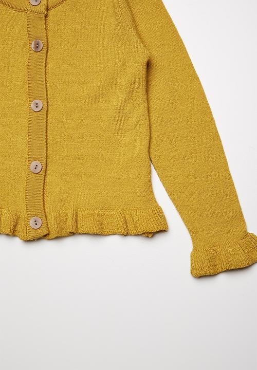 Superbalist - Cropped tipped cardigan - yellow