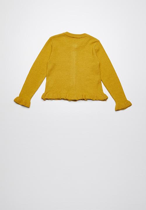 Superbalist - Cropped tipped cardigan - yellow