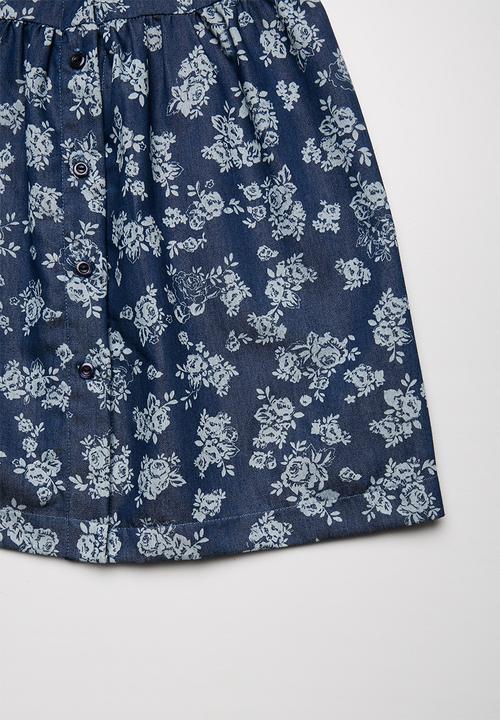 Superbalist - Smocked button through dress - navy