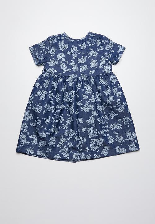 Superbalist - Smocked button through dress - navy