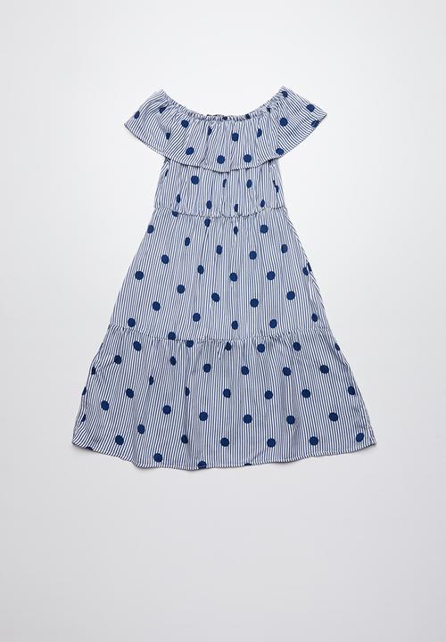 Superbalist - Blocked tiered summer dress - blue 