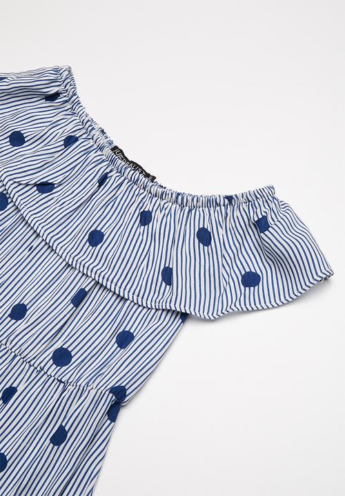 Superbalist - Blocked tiered summer dress - blue 
