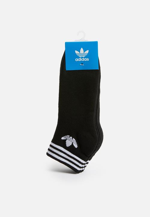 adidas Originals - Trefoil liner ankle socks 3 pack - black