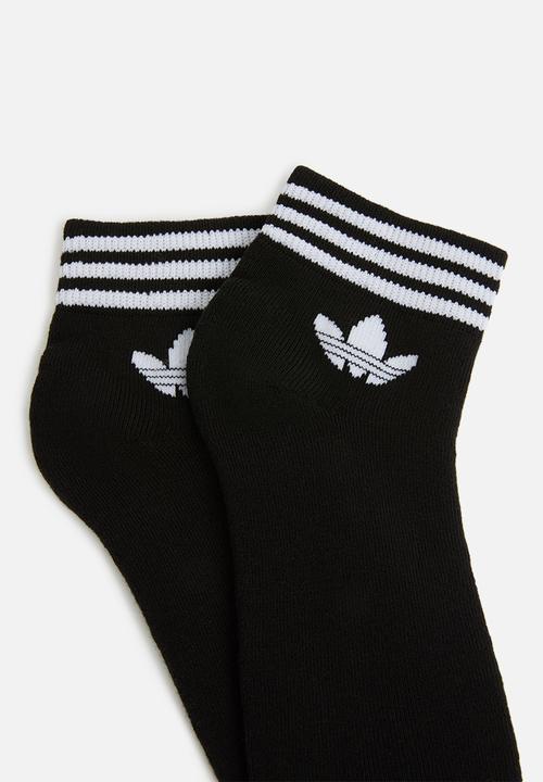 adidas Originals - Trefoil liner ankle socks 3 pack - black