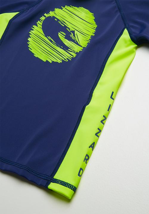 Lizzard - Akello rash vest - navy & lime 