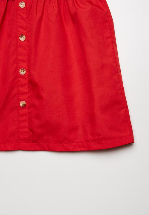 Superbalist - Button through combo dress - red