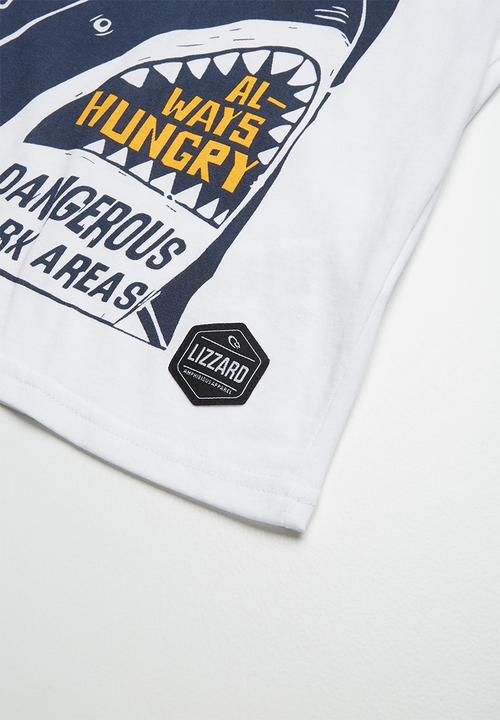 Lizzard - Aphro printed tee - white