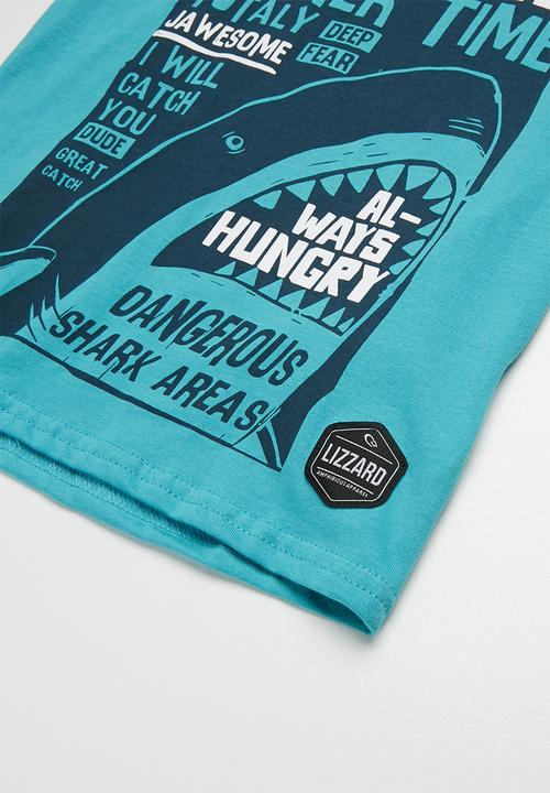 Lizzard - Aphro printed tee - blue