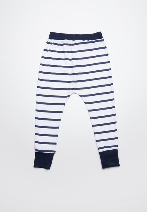 basicthread - Kids boys slouch pants - grey & navy