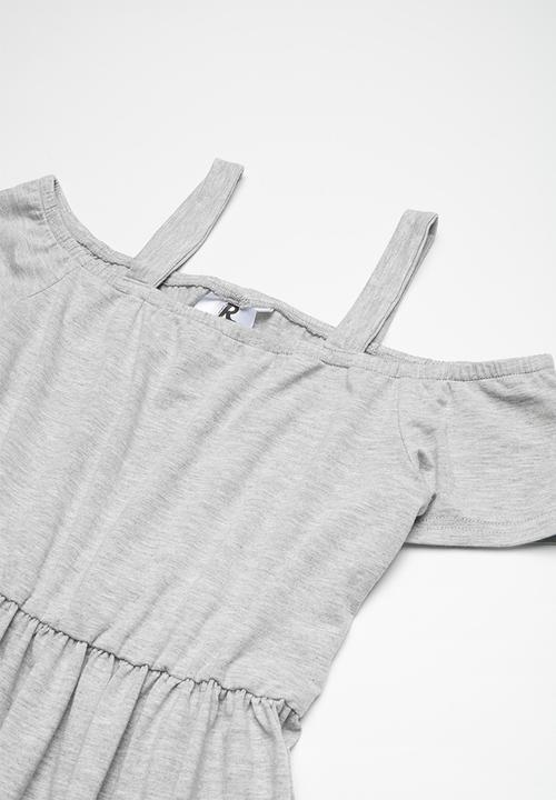 Rebel Republic - Cold shoulder dress - grey 
