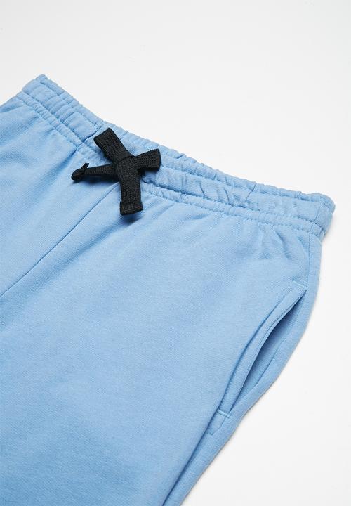Pop Candy - Printed fleece drawstring shorts - blue