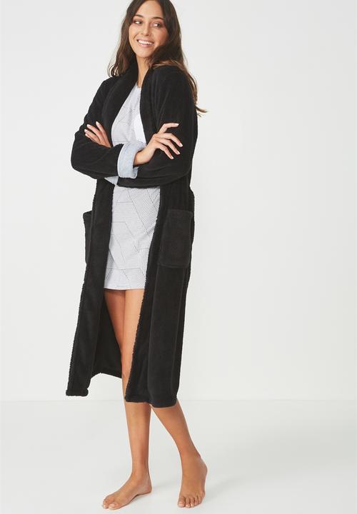 Cotton On - Long luxe plush - black 