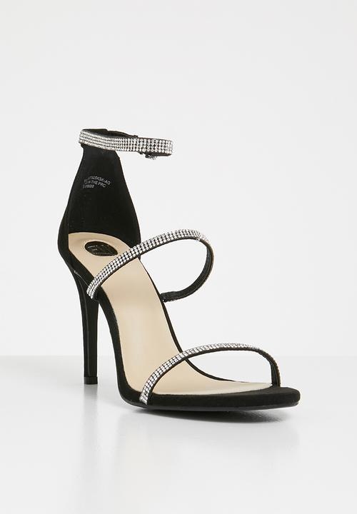 Footwork - Diamante heel - black