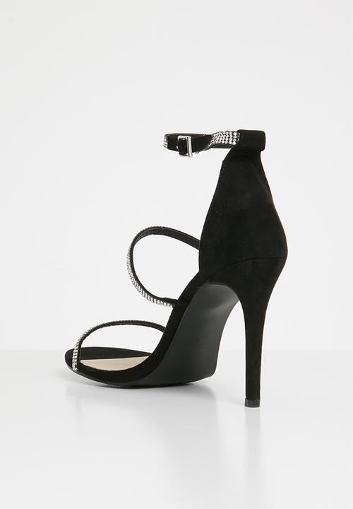 Footwork - Diamante heel - black