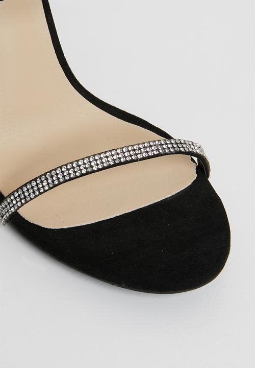 Footwork - Diamante heel - black