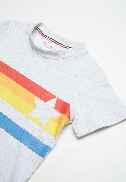 Pop Candy - Printed short sleeve tee - grey 