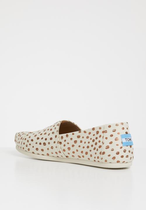 Toms - Natural canvas dot women's espadrille - beige & rose gold